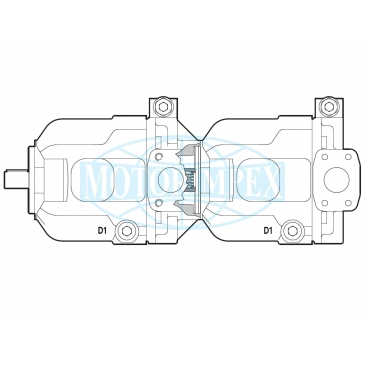 Pompa elettrica a 2 pistoni 9210019-ZA.20CC, 22 litri/min, 24V 36W della  DVP 