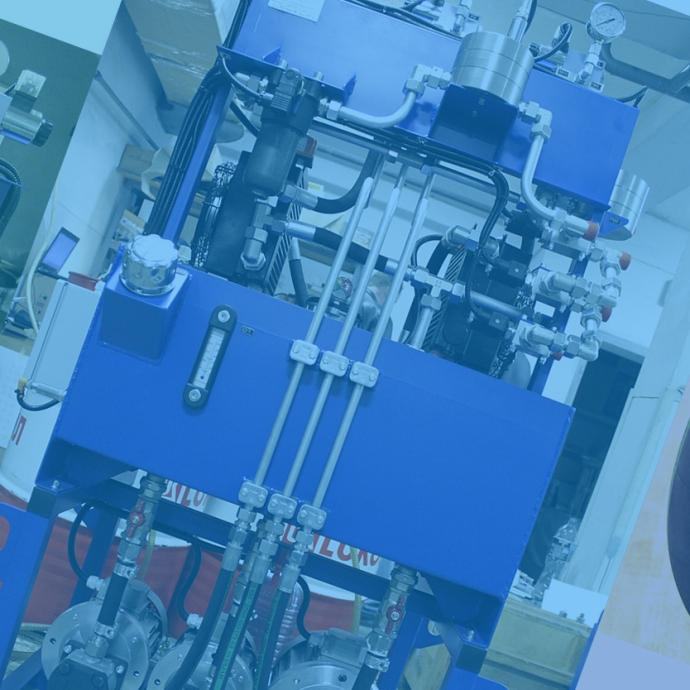 Test stand with a ball valve meter – Hydraulic power unit MI-593