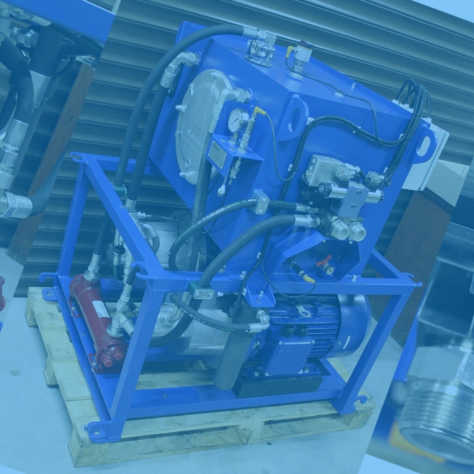 Hydraulic power unit MI-928 with a managment cabinet for the metallurgical industry 