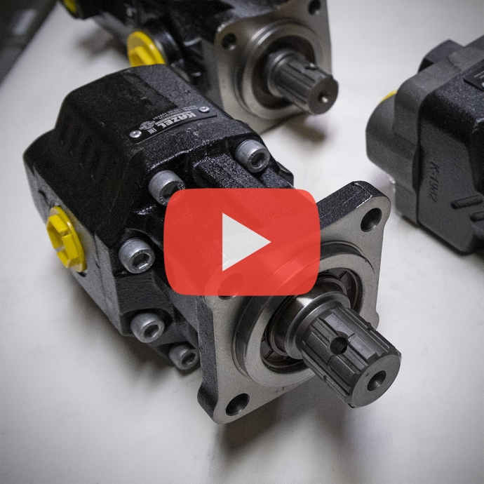 Gear and axial piston hydraulic pumps in stock — video from the warehouse 