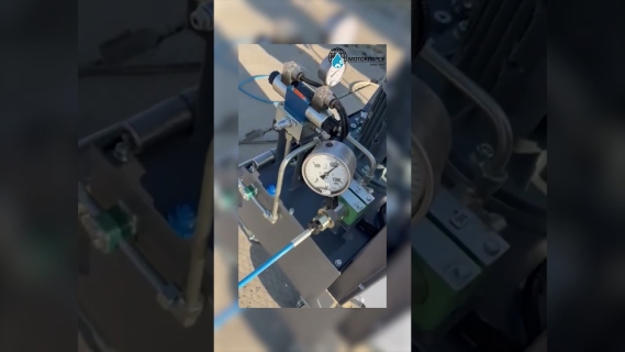 Hydraulic power unit of 1853 series at 150 MPa for pipeline testing video 0