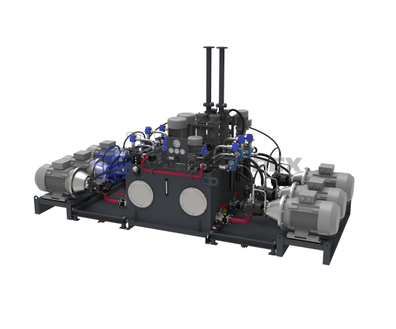 Hydraulic power unit of 1827 series for a hydraulic press