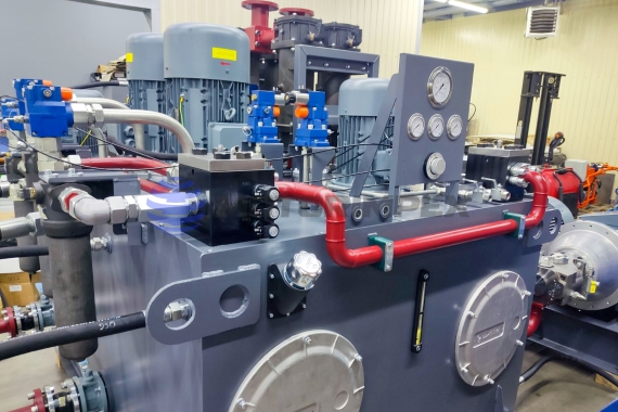 Hydraulic power unit of 1827 series for a hydraulic press