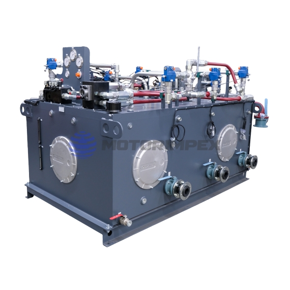 Hydraulic power unit of 2737 series for three hydraulic presses