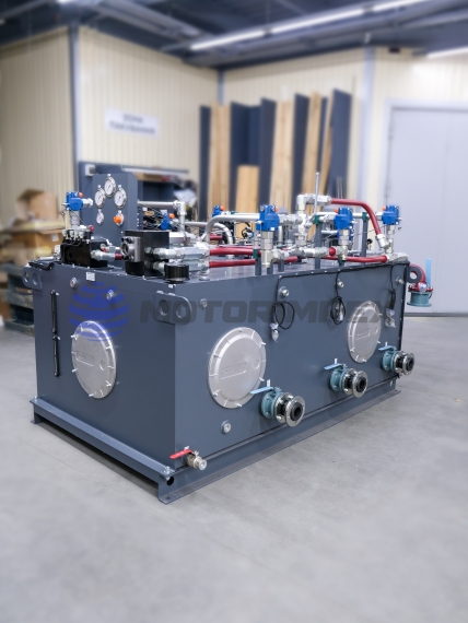 Hydraulic power unit of 2737 series for three hydraulic presses