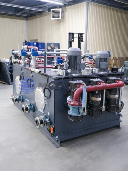 Hydraulic power unit of 2737 series for three hydraulic presses