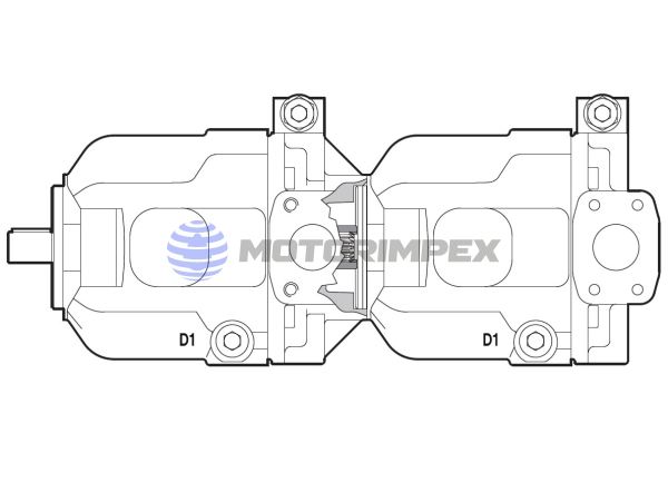 Насосы аксиально-поршневые двухпоточные регулируемые PVPCX2C