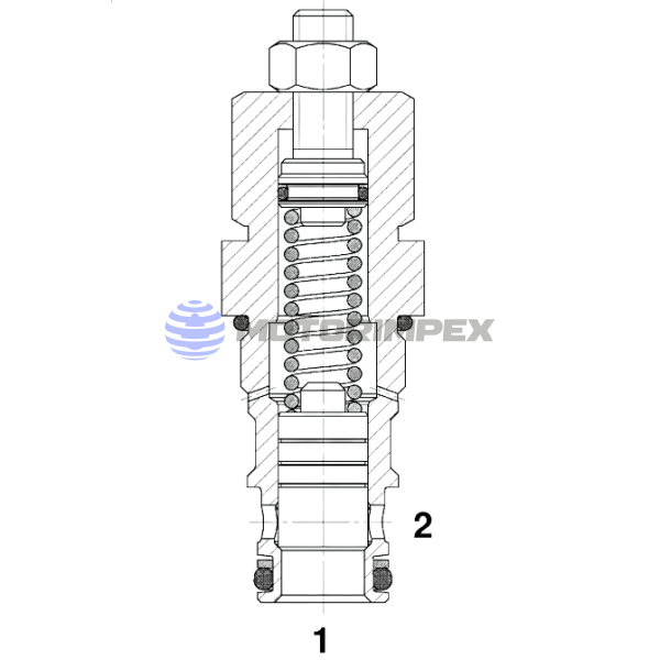 Безутечные картриджные предохранительные клапаны DB10120A-13X