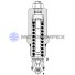 Pressure relief valve poppet type DB12120A