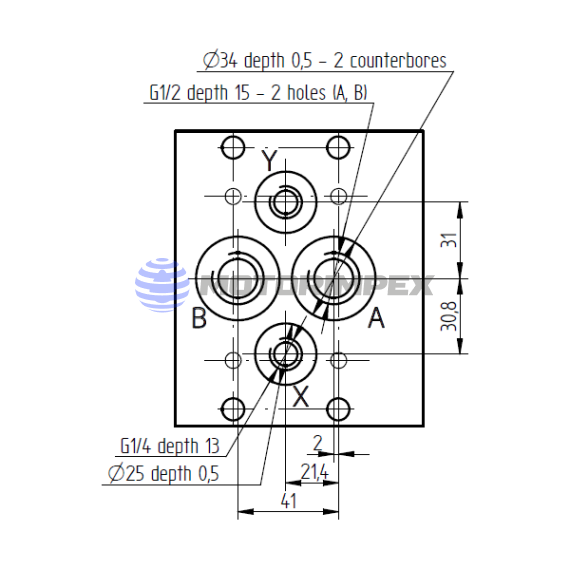 Монтажні плити типу G для редукційних клапанів DR10