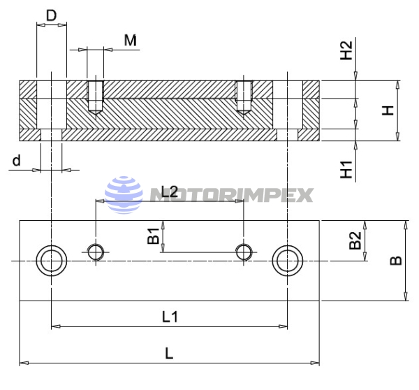 Демпфіруючі пластини MPDR (амортизатори) для кріплень електродвигунів