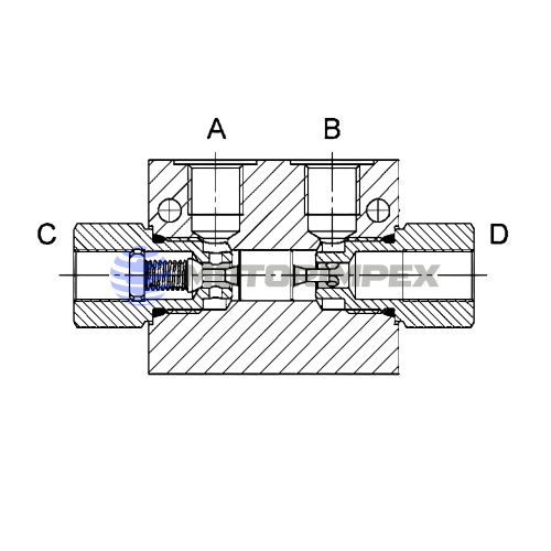Гидрозамки одностороннего действия RPER