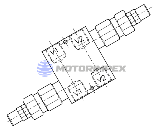 Безутечные предохранительные клапаны VDI-45-SN двустороннего действия