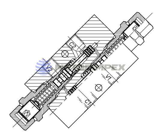 Тормозные клапаны OWC-30-DEI-14-L двустороннего действия