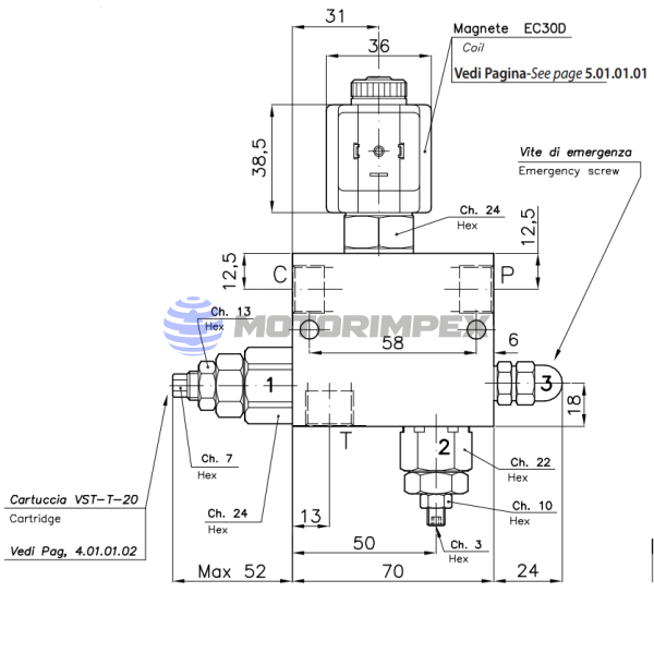 Гидравлические блоки VD-DC-L-VST-VMP для гидроцилиндров одностороннего действия (для лифтов)
