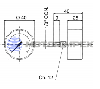 Visual indicators contamination PV1 and VV1 (for drain filter)