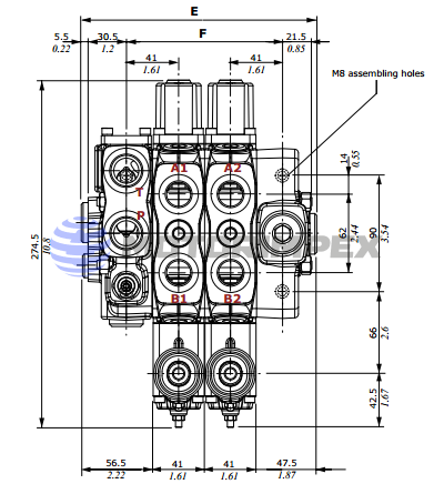 Гидрораспределители секционные DLS8