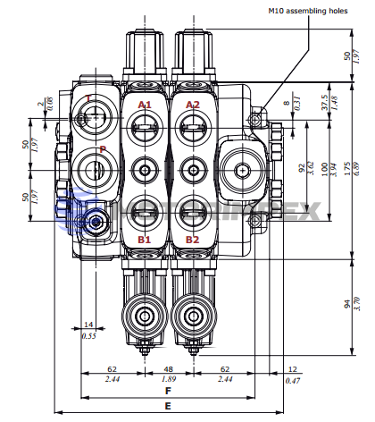 Гидрораспределители секционные DLS180