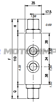 Double acting pilot check valve VBPDL and VBPDF