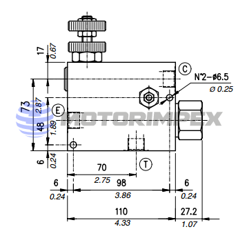 Регуляторы расхода VPR/3/ET/RL с предохранительным клапаном VMP