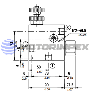 Регуляторы расхода VPR/3/ET  с предохранительным клапаном VMP
