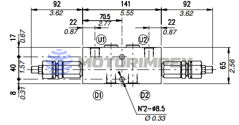 Тормозные клапаны двустороннего действия VODL/CC