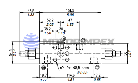 Тормозные клапаны двустороннего действия VODL/SC/F1/C 1116