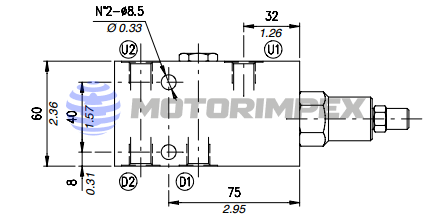 Single counterbalance valves VOSL/SC