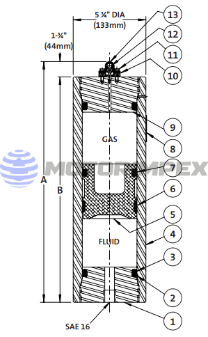 Гидроаккумуляторы поршневые 052A50