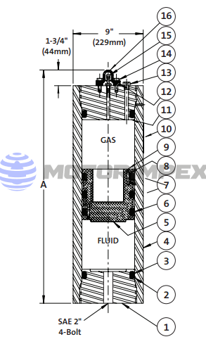 Гидроаккумуляторы поршневые 090A50