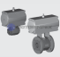Ball valves with pneumatic control