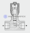 Needle valves with reverse flow check DV, DVR