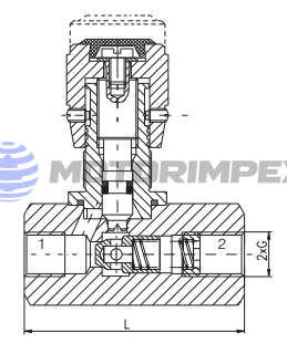 Дроссели DROK-T-32 с обратным клапаном