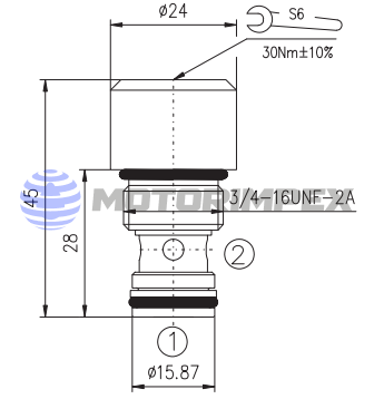 Картриджные обратные клапаны CV08-2A
