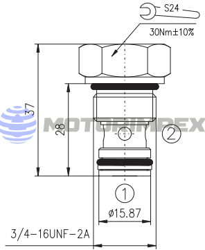 Картриджные обратные клапаны CV08-2B