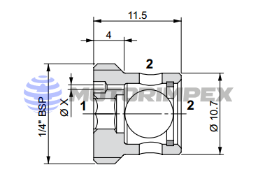 Нерегулируемые картриджные дроссели VSU с обратным клапаном