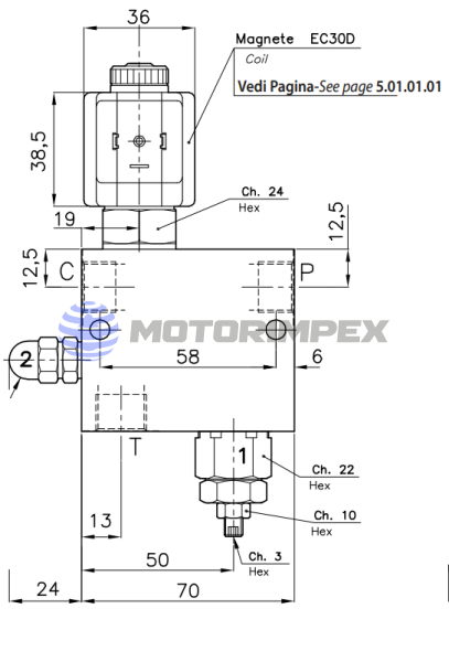 Гидравлические блоки VC-DC-L-VMP для гидроцилиндров одностороннего действия (для лифтов)