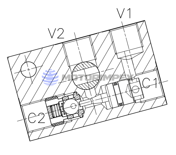 Гидрозамки одностороннего действия VRC-SE-OIL-D-S с краном