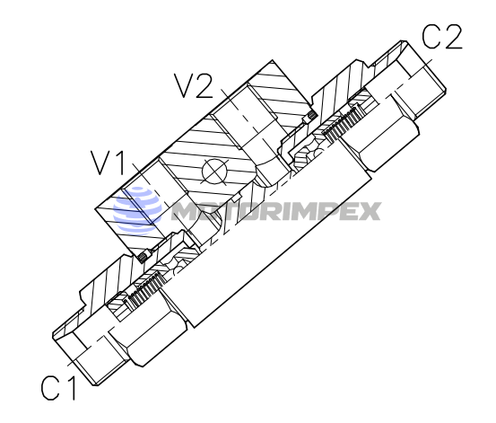 Гидрозамки двустороннего действия A-VNR-SO-DE-D-L