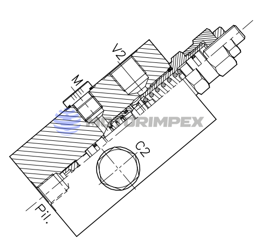 Тормозные клапаны WB-SE-14FCB одностороннего действия с портом для манометра