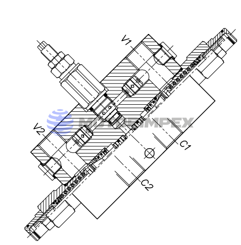 Тормозные клапаны WB-CC-12-L-VSTC-20-R двустороннего действия