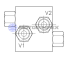 Relief valves VS35R-DI-FM-SH-12 for double-acting hydraulic motors Samhydraulik Series AG, BG and AR