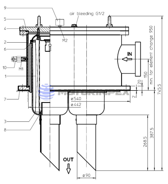 Фильтры сливные TEF 2551