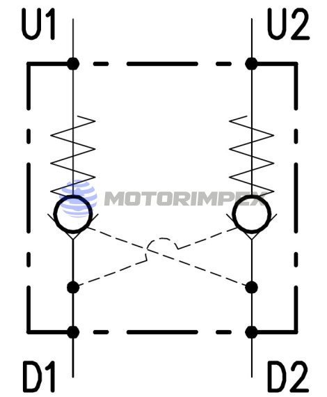 Double acting pilot check valve VBPDL and VBPDF