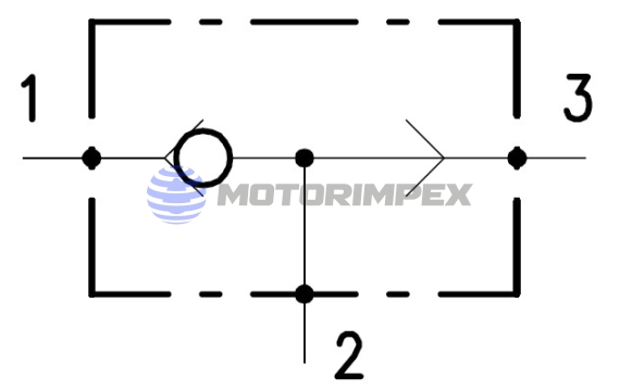 Three-way shuttle valve VT