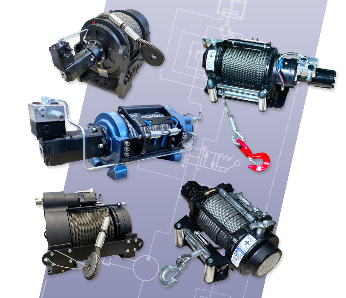 Гидравлические лебёдки с крупнейшего склада гидравлики в Украине