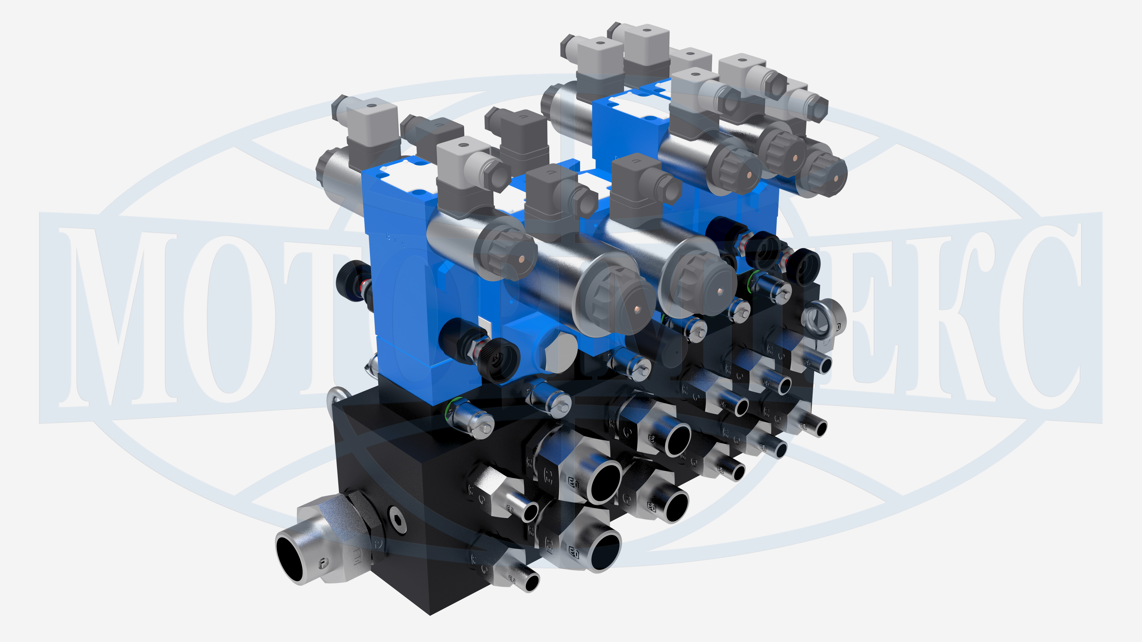 Hydraulic manifold of hot strip mill — 3D-model