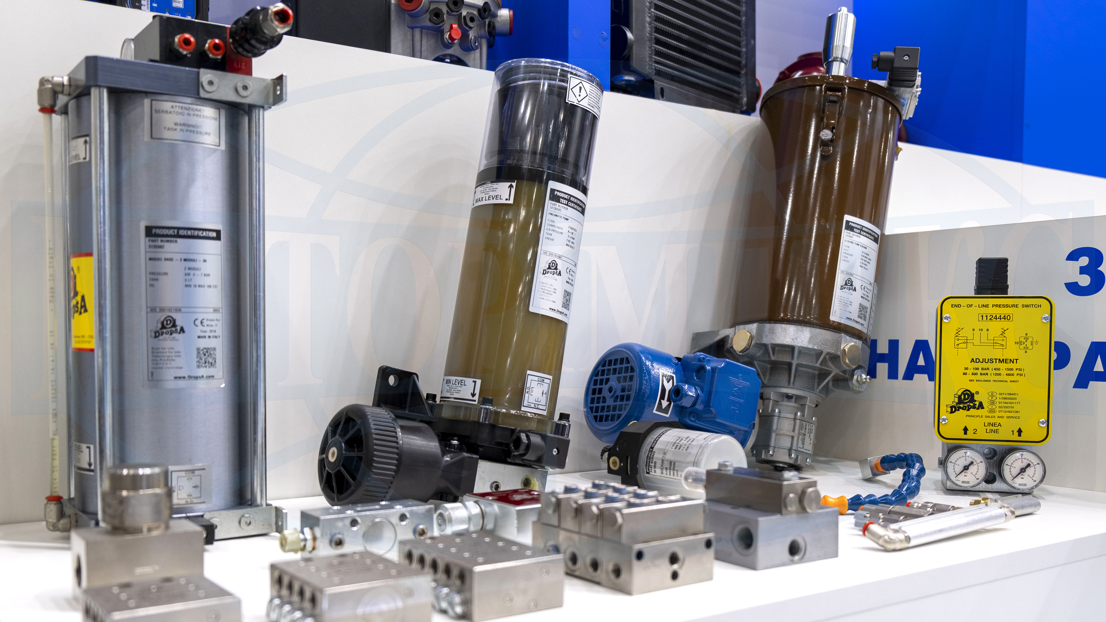 Lubrication system components manufactured by 'Dropsa' from 'Motorimpex'