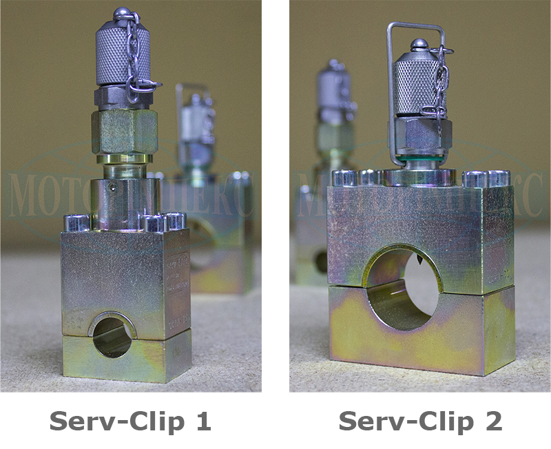 We show installing the adapter type Serv-clip 2  in a hydraulic system  