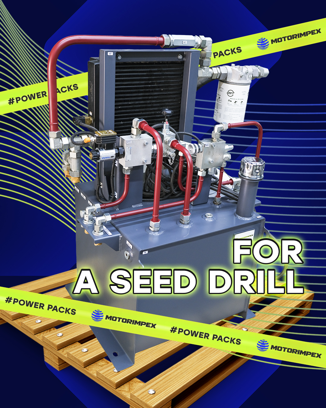 HPU for a seed drill